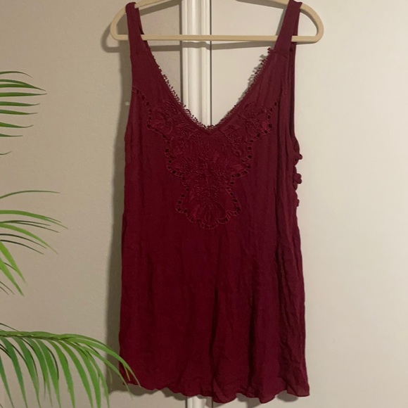 Free People Dresses & Skirts - Free People Mini Dress Wine Size: M